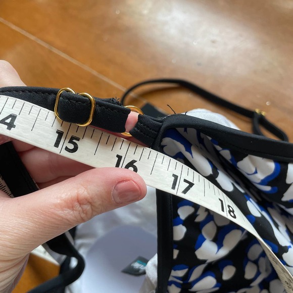 Tankini 8 Maxine of Hollywood Lycra Xtra Life Black Blue White Swim Top Swimsuit - Picture 7 of 11